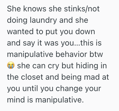 Screenshot 2025 06 18 at 1.11.21 PM Woman Made A Joke About Her Girlfriends Dirty Pile Of Laundry, But She Got Offended And Cried In The Closet